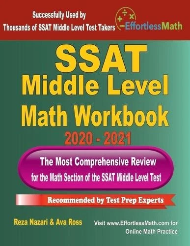 Ava Ross Reza Nazari SSAT Middle Level Math Workbook 2020 - 2021 (Paperback) - Image 1 of 1