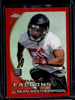 2010 Topps Chrome Sean Weatherspoon RC Red Refractor Rookie #22/25 Falcons - Image 1 of 2