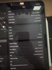 iPad Pro 13” 2024 WiFi + Cellular (M4) • 256GB • Apple Pencil Pro • Bundle - Picture 1 of 9