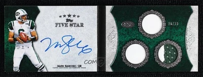 2010 Topps Five Star Signatures 3-Relic Book /20 Mark Sanchez #SB-MS Auto - Image 1 of 2