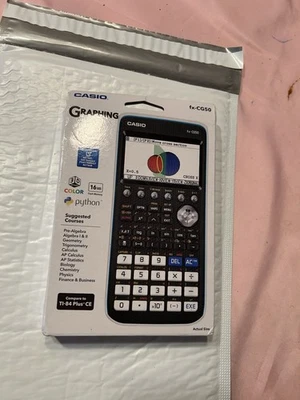 Casio Prizm FX-CG50 High-Resolution 3D Color Graphing Calculator LCD New Python - Image 1 of 4