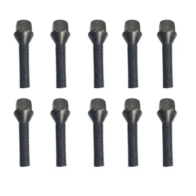 10 Wheel bolt tapered 60° M14x1,5 45mm Black for Seat Alhambra II 71 Alhambra II - Image 1 of 4