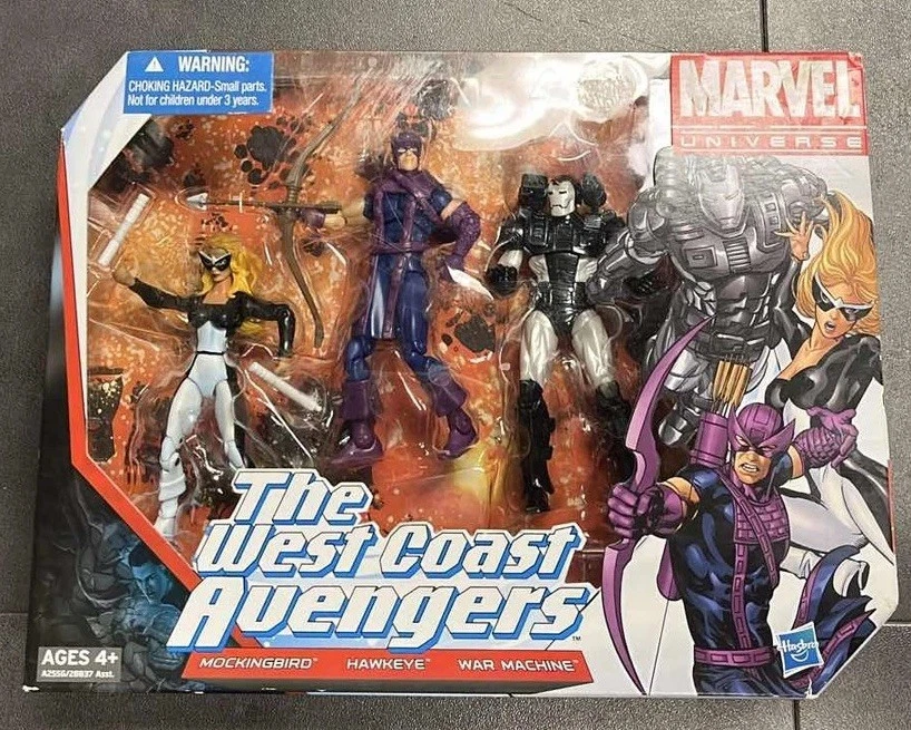 Marvel Universe West Coast Avengers paquete de 3 Hawkeye Mockingbird máquina de guerra 3,75" Foto 1 de 1