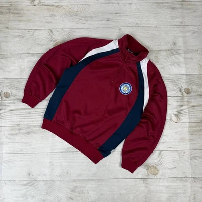 Vintage Asics Leeds United 90s Trainign 1/4 Zip Sweatshirt Soccer Men Size M Red - Image 1 of 4