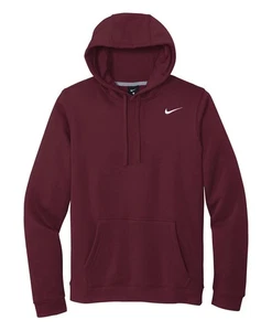 Nike Club Fleece Pullover Felpa con Cappuccio Uomo CJ1611 - Marrone Scuro - XL - Nuovo - Foto 1 di 5