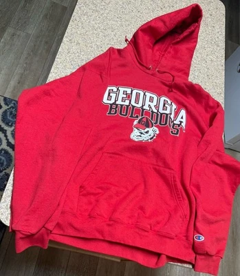 Champion Para Hombre NCAA Georgia Bulldogs Pullover Sudadera con Capucha Talla 2XL EUC Bolsillos XXL Foto 1 de 4