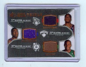 2007-08 SP ROOKIE THREADS SEAN WILLIAMS, WILSON CHANDLER, & GLEN DAVIS JERSEY RC