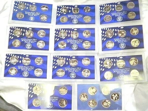 US MINT FIFTY STATE QUARTER POOF SETS 1999 UP TO 2009 - Picture 1 of 8
