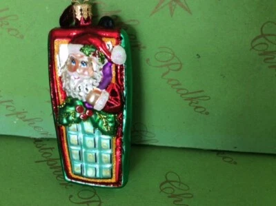Christopher Radko Prototype Ho Ho Hello Glass Ornament