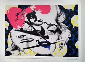 Litografía de prueba de artista de Death NYC "AIR" con certificado de autenticidad #Regalo único de graffiti arte pop - Imagen 1 de 4