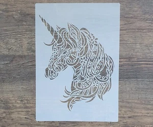 Plantilla Adornos Unicornio Tatuaje de Pared Vintage Shabby Plantilla Pintura ST-101042 - Imagen 1 de 5