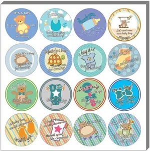 Baby Shower Stickers for Boys (10-Set) - Picture 1 of 8