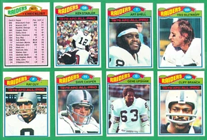 1977 TOPPS OAKLAND RAIDERS TEAM SET NM/MT VAN EEGHEN RC CASPER RC STABLER - Picture 1 of 3