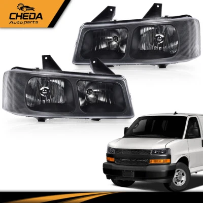 2X Apto para Chevy Express GMC Savana Van 2003-2019 lentes transparentes faros lámparas Foto 1 de 4
