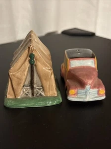 DEPT 56 Zelt und Woody Auto Camping Out Salz Pfefferstreuer - Bild 1 von 7