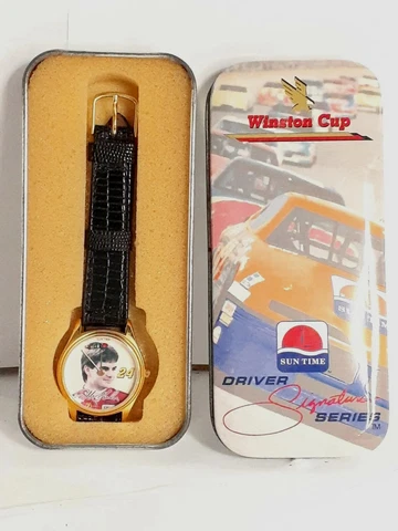 Winston Cup Driver Signature Series Jeff Gordon Watch 1994 New Battery, Working Cover