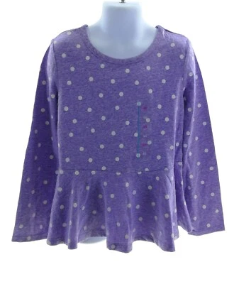 Circo 女孩紫色和白色 Polk a Dot 衬衫尺寸 6X — 第 1/3 张图片