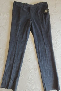 SAKS FIFTH AVENUE Koby Hose mattiert blau Cord Größe 42 ungesäumt neu mit Etikett $ 368 - Bild 1 von 10