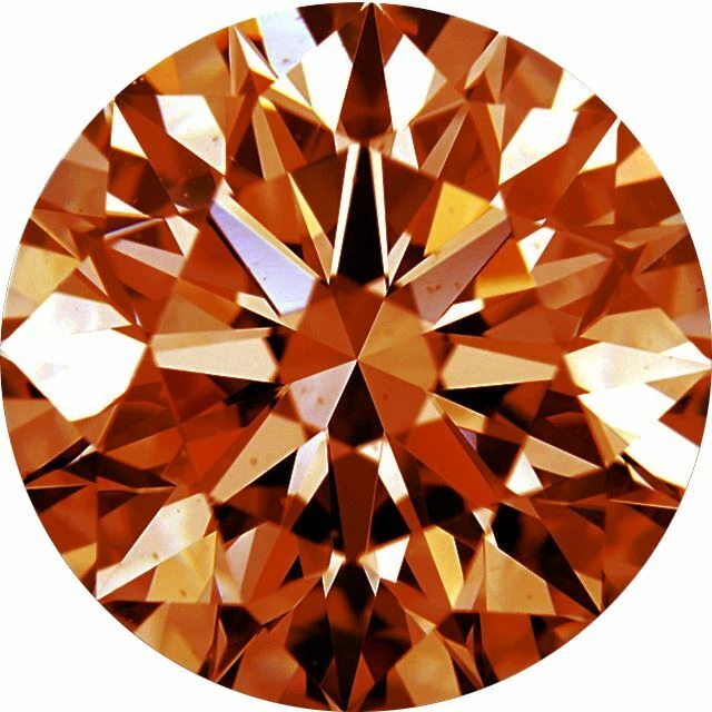 Natural Fine Orange Cognac Diamond - Round - SI2-SI3 - Africa - Fine Grade - Image 1 of 1