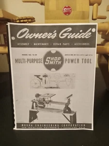 1950 SHOPSMITH Model 10-ER FACTORY Owner's Guide, Assembly, Operation, Care - Picture 1 of 4