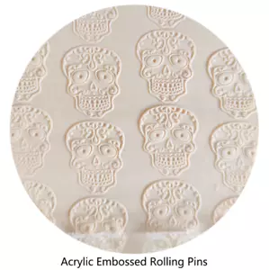 1pcs Mexican Skulls Acrylic Roller Polymer Clay Modeling Texture Rolling - Picture 1 of 1