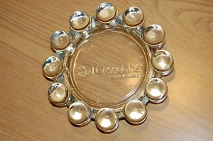 FOXWOODS RESORT CASINO -CONNECTICUT- THICK CLEAR GLASS BUBBLE ASHTRAY- VG-EUC~~~ - Picture 1 of 4
