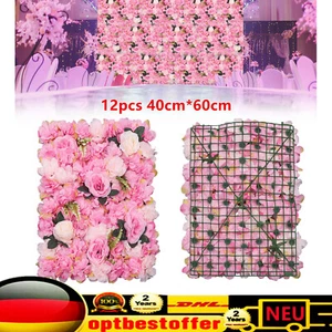 Panel de pared de flores de rosa artificial pared de rosas decoración de boda fondo 40 cm * 60 cm - Imagen 1 de 20