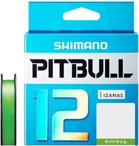 Shimano PITBULL 12 Braided Line PE 200m PL-M52R #0.6 13.9lb Yellow Sight Lime