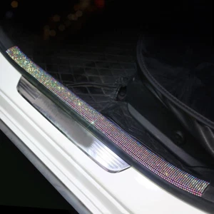 Bling Rhinestone Car Door Sill Scuff Cover Scratch Protector Sticker Accessories - Bild 1 von 12