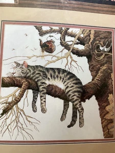 Abmessungen ""Too Pooped"" gezählt Kreuzstich-Kit, mehrfarbig 11""x11"" - Katzen - Bild 1 von 6