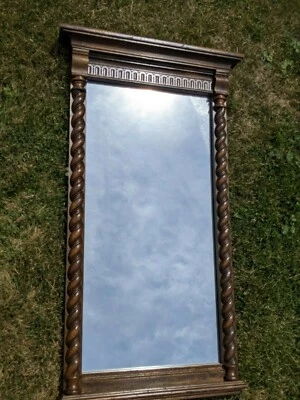 Espejo de mesa de salón consola roble colección Royal Charter de Ethan Allen  Foto 1 de 4