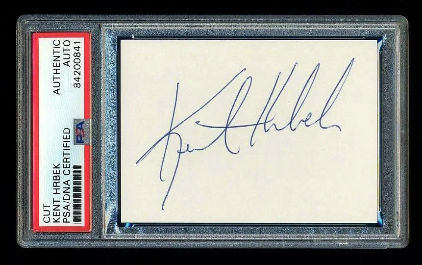 KENT HRBEK SIGNED MINT CUT PSA/DNA SLABBED AUTOGRAPHED MINNESOTA TWINS WSC - Image 1 of 1