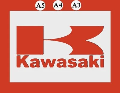 CFSUPPLIES STENCIL STORE Kawasaki Motor Bike Mylar Stencil A5/A4/A3 sizes 190 micron