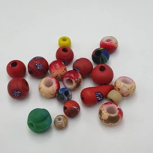Vintage Venetian African Style MultiColor Glass Lot of 19 Pcs - Picture 1 of 23