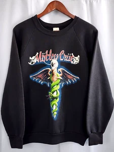 Vintage MOTLEY CRUE Sweatshirt Rock DR FEELGOOD USA Tag size L - Picture 1 of 8