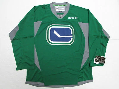 VANCOUVER CANUCKS GREEN REEBOK PRACTICE NHL HOCKEY JERSEY - Image 1 of 2