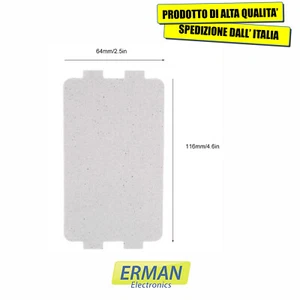 MICA PER FORNO A MICROONDE - PROTEZIONE FORNO A MICROONDE IN MICA 64mm x 116mm - Foto 1 di 2