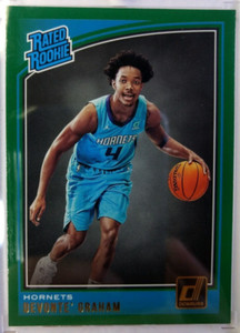 2018 18 Panini Donruss Green Flood Rated Rookie Devonte Graham RC #189