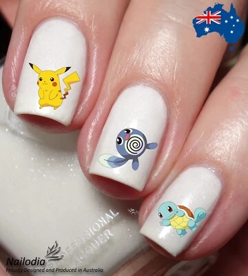 NAILODIA Pokemon Nail Art Decal Sticker Water Transfer Slider