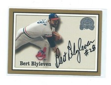 2000 Fleer Greats of the Game-Bert Blyleven on card Autograph-Cleveland Indians