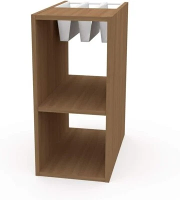 LEVIRA Estantería Fulda Cereza Chocolate 35x60x74 cm - 2 Compartimentos + Por... - Imagen 1 de 4