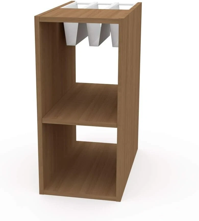 LEVIRA Scaffale Fulda Ciliegia Cioccolato 35x60x74 cm - 2 scomparti + portari... - Immagine 1 di 4