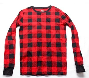 Carter's Unisex Kid's Buffalo Check 100% Snug Fit PJ Shirt BL1 Red/Black Size 12 - Picture 1 of 3