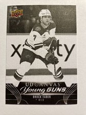 Brock Faber  2023-24 Upper Deck Young Guns  Canvas Black & White C101