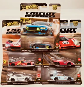 HOT WHEELS CAR CULTURE CIRCUIT LEGENDS COMPLETE SET OF 5 A73 - Picture 1 of 7