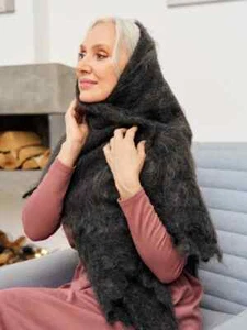 Orenburg Russian shawl, Warm Orenburg cape, Wool wrap,Luxurious Women's Shawl - Bild 1 von 2