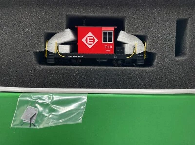 HO OVERLAND MODELS 3708.1 TRANSFER CABOOSE ERIE LACKAWANNA E-L # T-10 BRASS - Image 1 of 4