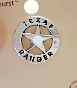 Sterling Silver 15mm State says Texas Ranger Badge with Star Tie Tack Lapel Pin - Picture 1 of 3