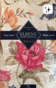 Vinyl tablecloth flannel backing assorted color & size Elrene USA seller New - Picture 1 of 12