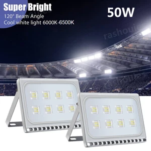 2x 50W LED Flood Light Floodlight Outdoor Yard Security Lamp Landscape Spotlight - Picture 1 of 13